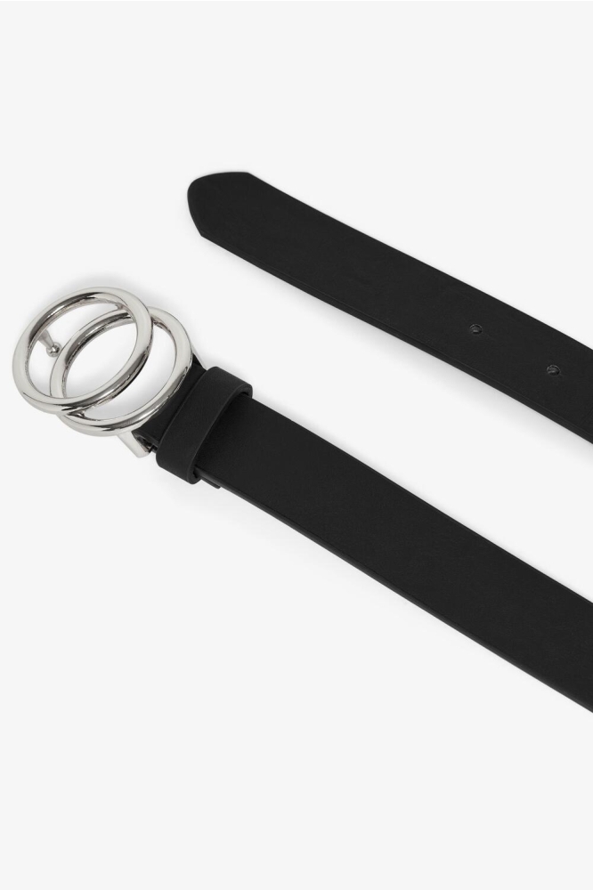 ONLRASMI PU JEANS BELT 15185213 Black/SHINY SILVER
